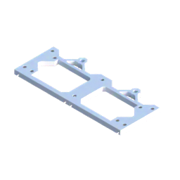 Render of MODULITH 59 Under-Table Rail - 2W section